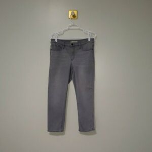 Athleta Women Sculptek Skinny Jeans 12 Gray Denim Cropped Stretchy Athleisure